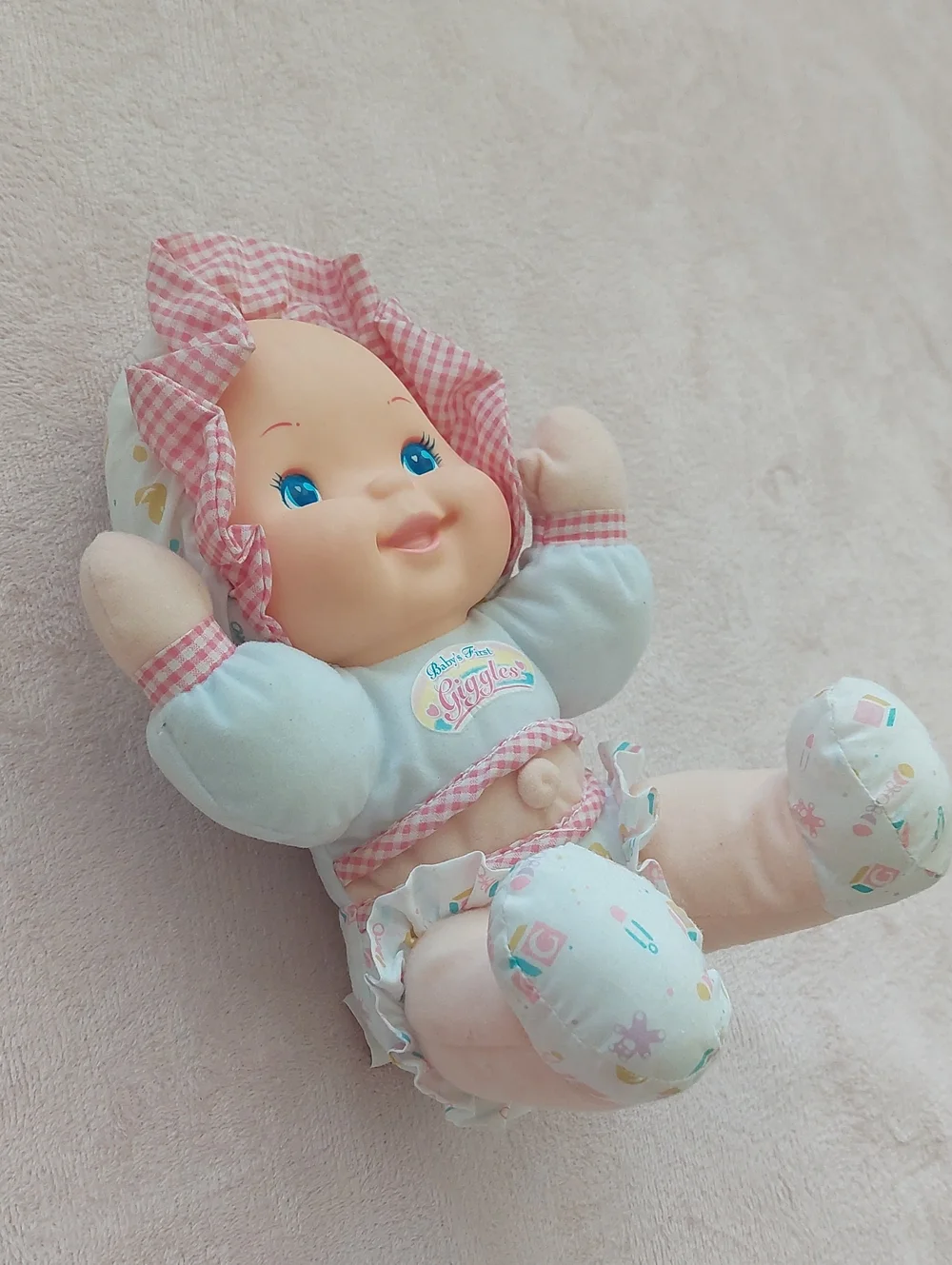 BABY'S FIRST GIGGLES Belly Button Doll By Goldberger NWOT